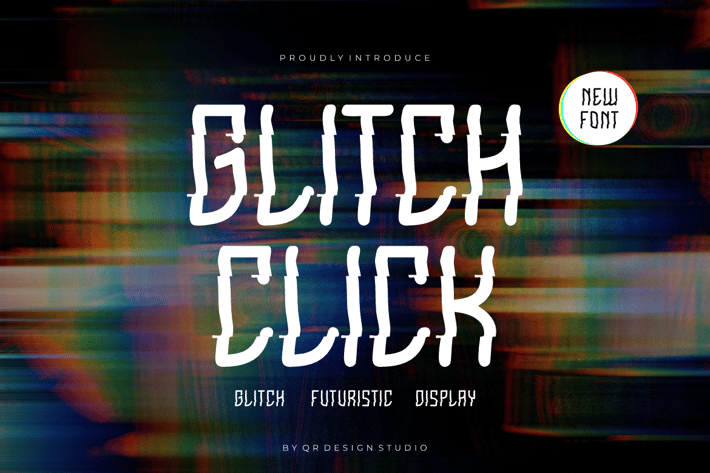 Glitch Click - Cyber & Glitch Font