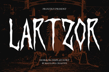 Lartzor Horror Display Font