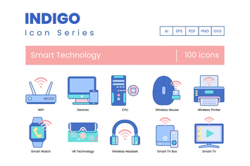 100 Smart Technology Icons