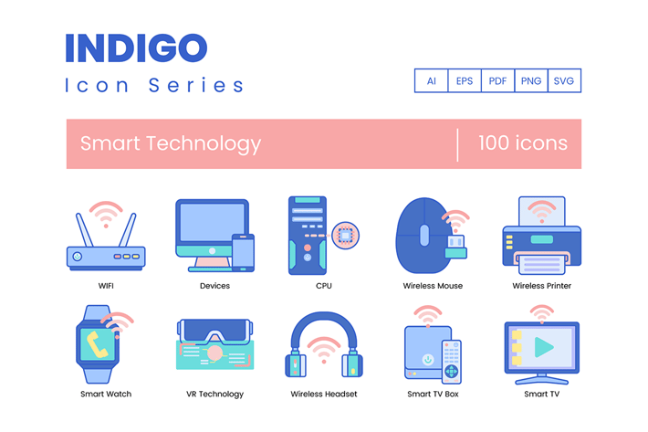 100 Smart Technology Icons