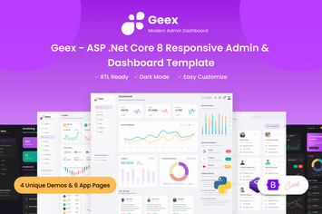  Geex - ASP .Net Core 8 Responsive Admin & Dashboa