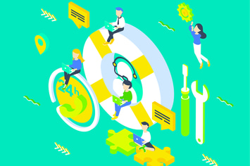 Technical Support Isometric Illustration