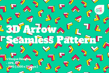3D Arrow Seamless Patterns