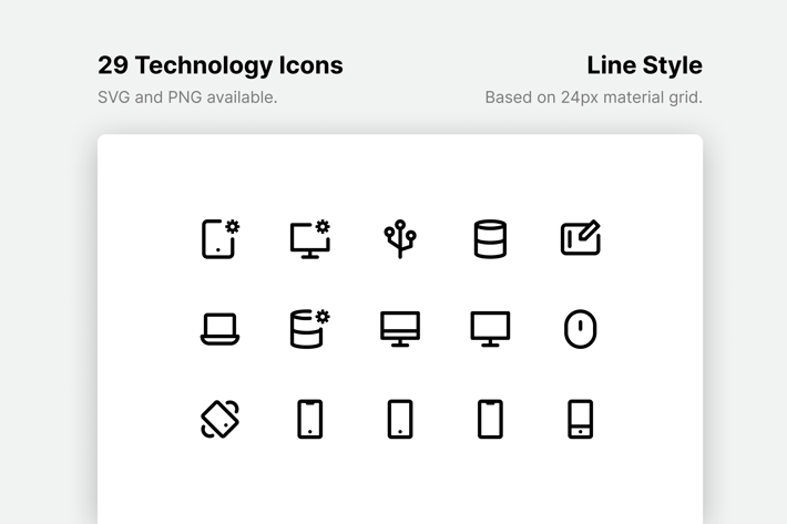 Technology Line Icons