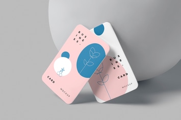 2.2x3.3 EU Size Name Card Mockups