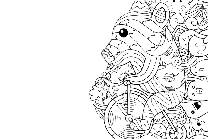 Circus Bear Doodle