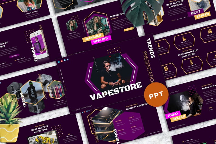 Vapestore - Vape & Vapor Powerpoint Templates