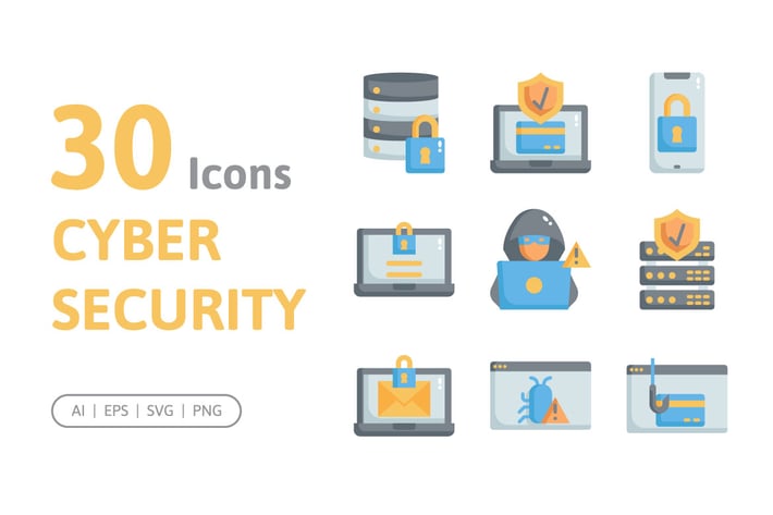 30 Cyber Security Icons