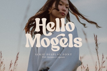 Hello Mogels - Funky Serif Display Font