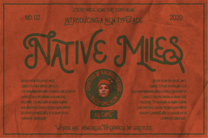 Native Miles - Vintage Fonts
