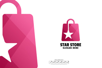 Star Store Gradient Logo Template