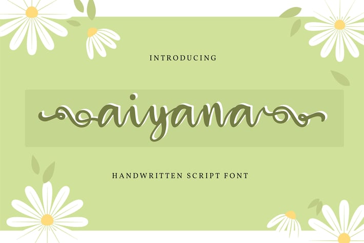 Aiyana | Handwritten Script Font