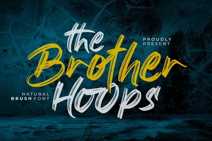 The Brother Hoops - Brush Font