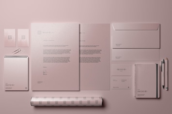 Office Stationery Set Mockup