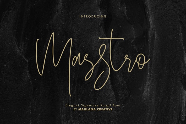 Masstro Signature Typeface