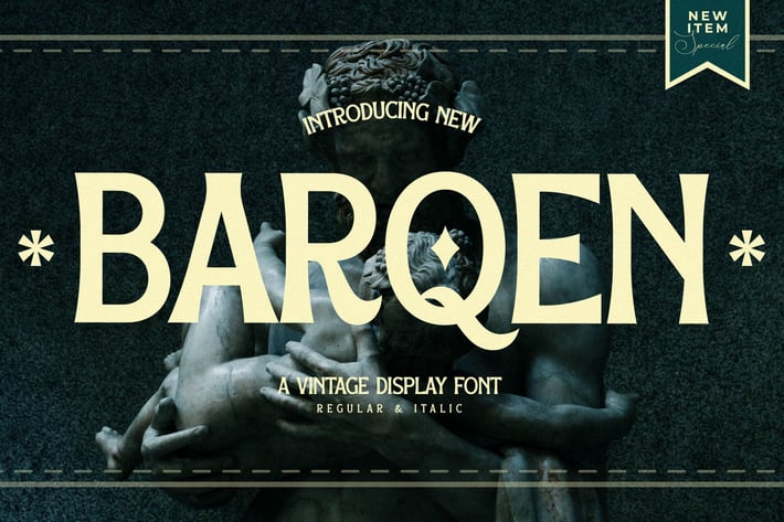 Barqen A Vintage Display Font 