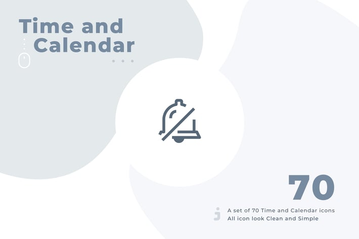 70 Time and Calendar icon set - Material