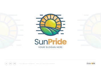 Bright Sun Pride Logo Template