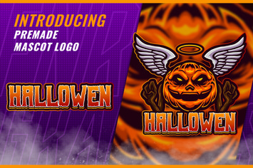 Hallowen Pumkin - Mascot Esport Logo Template