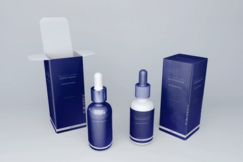 Dropper Bottles and Packaging Mockup