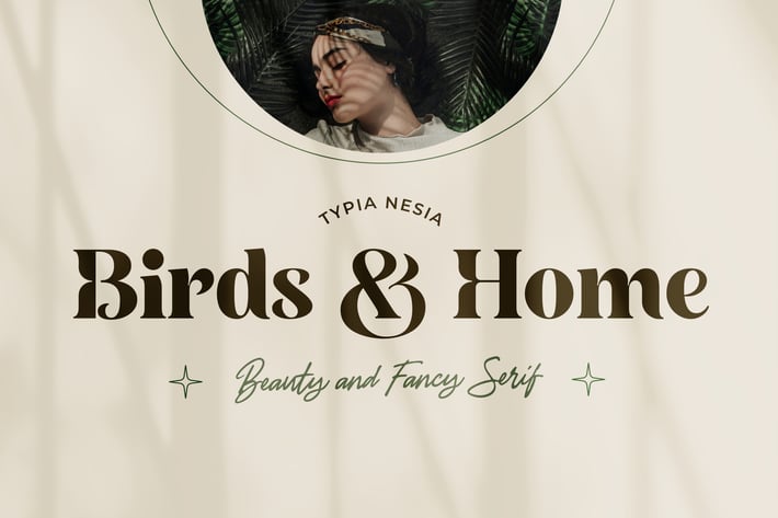 Birds and Home - Beauty Fancy Bold Serif