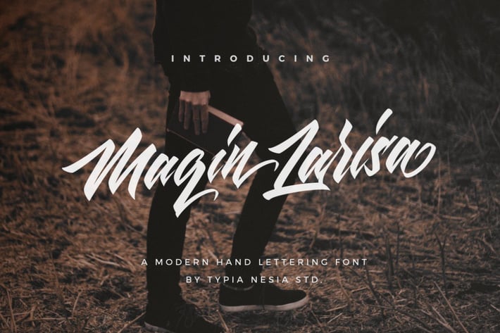 Maqin Larisa Script Logo Font
