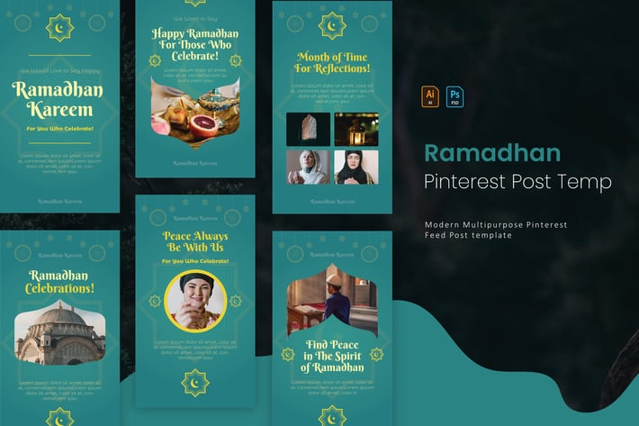 Ramadhan Kareem | Pinterest Post Template