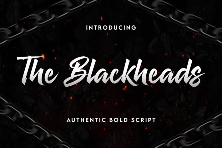 The Blackheads - Authentic Bold Script