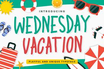 Wednesday Vacation - Handwritten Font