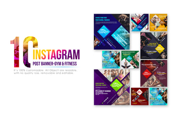 10 Instagram Post Banner-Fitness & Gym