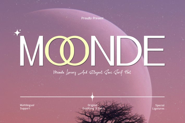 Moonde – A Luxury and Elegant Sans Serif Font