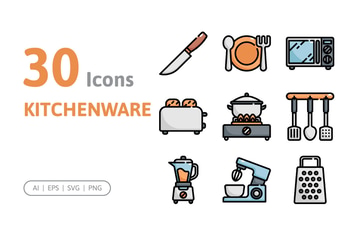30 Kitchenware Icons