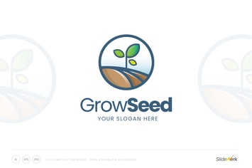 Grow Seed Sprout Logo Template