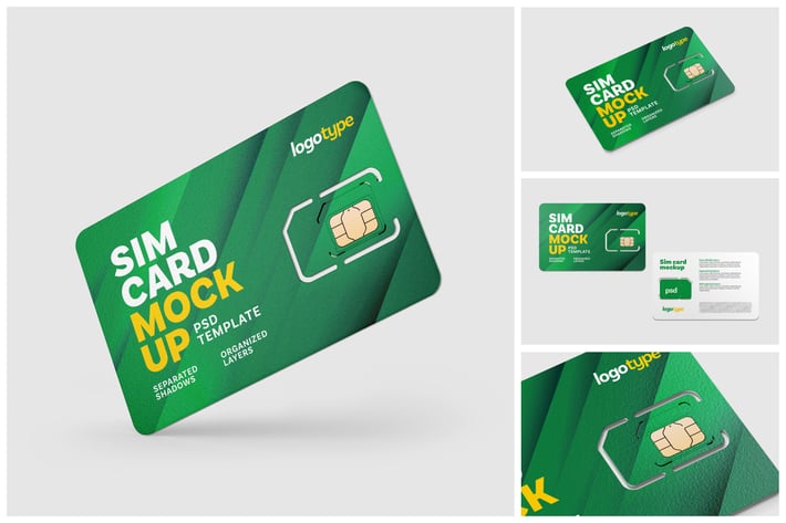 Sim Card Mockup Set