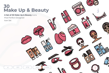 30 Make Up & Beauty Icons