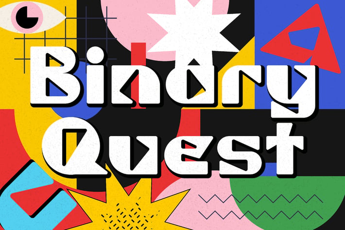 Binary Quest - Computer Inspired Typeface