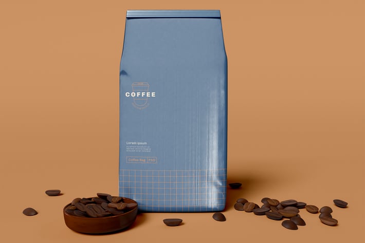 Paper Coffee Bag Mockup