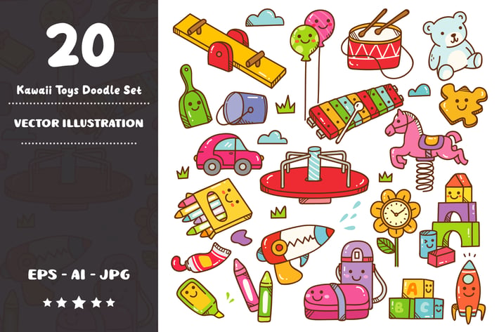 Kawaii Toys Doodle Set