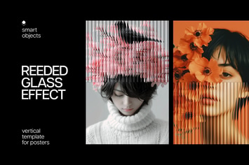 Reeded Glass Poster Effect