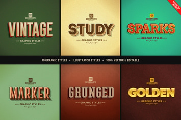 Retro Vintage Text Styles Vol.02