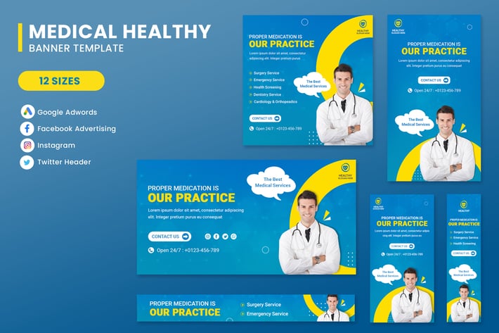 Proper Medication Banner Set Template