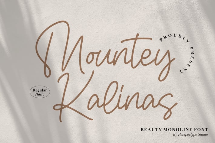 Mountey Kalinas Monoline Font