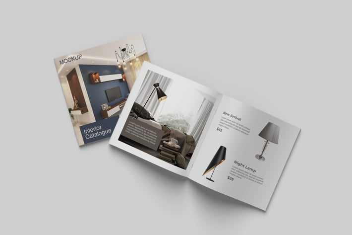 Square Brochure and Catalog Mockup