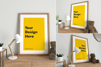 Frame Scene on Desk vol.01 - Mockups