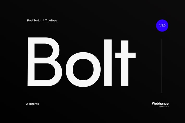 Bolt Sans - Modern Typeface + WebFont