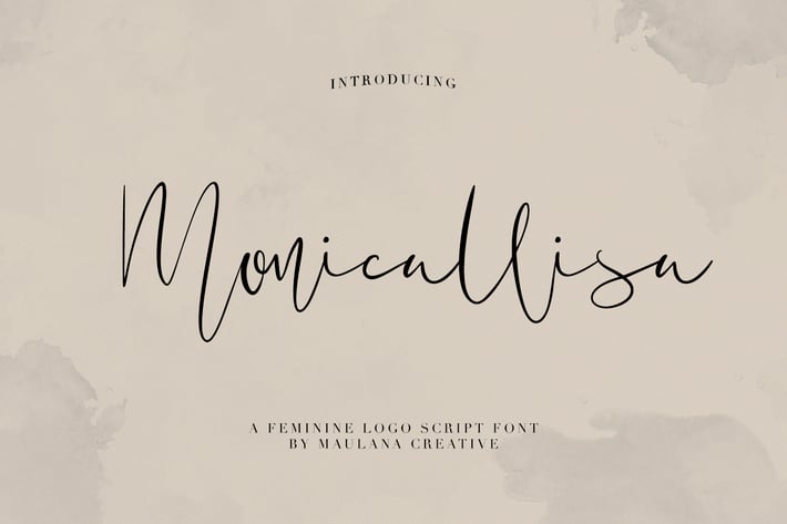 Monicallisa Feminine Logo Script Font