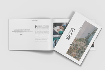 Landscape A4 Minimalist Magazine Mockup 
