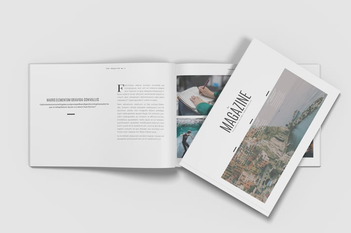 Landscape A4 Minimalist Magazine Mockup 