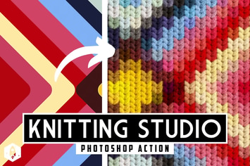Knitting Studio - Knitted Effect Photoshop Action