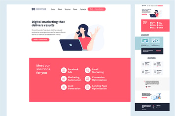 One Page Website Design Template
